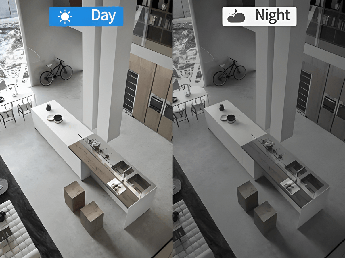 Mini WiFi security camera with night vision for home monitoring