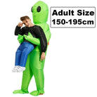 Inflatable costume with water repellent fabric and flexible sizing