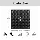 Shower Mat With Square Non Slip Drainage Holes