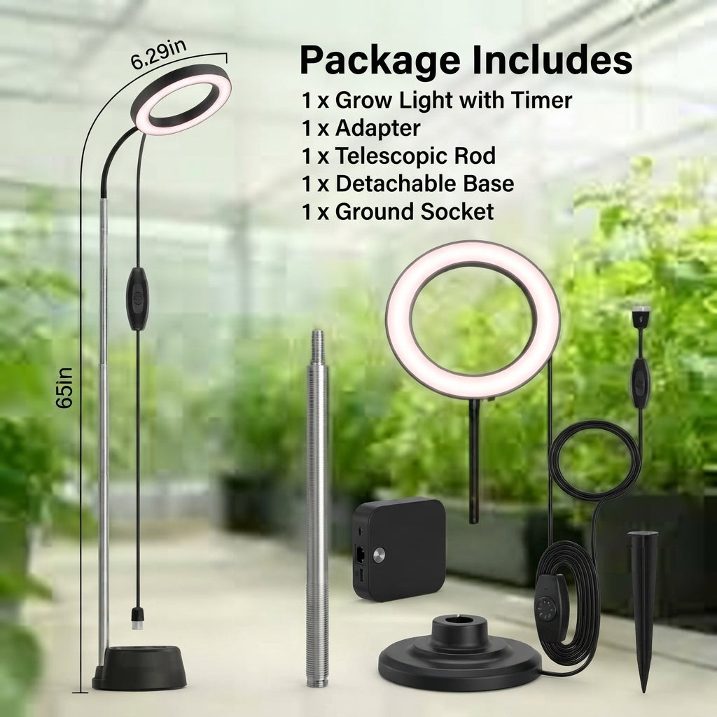 Grow Lamp With Full Spectrum LED And Adjustable Height