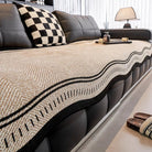 Sofa Cover With Herringbone Chenille Texture Non Slip
