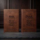 Memory Journal With Guided Questions And Linen Hardcover - brown placemat set: for dad and mum