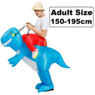 Inflatable costume with water repellent fabric and flexible sizing