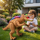Remote Control Tyrannosaurus Dinosaur Toy with Roaring Sounds - blue