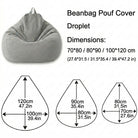 Bean Bag Cover Removable Washable Indoor Seating