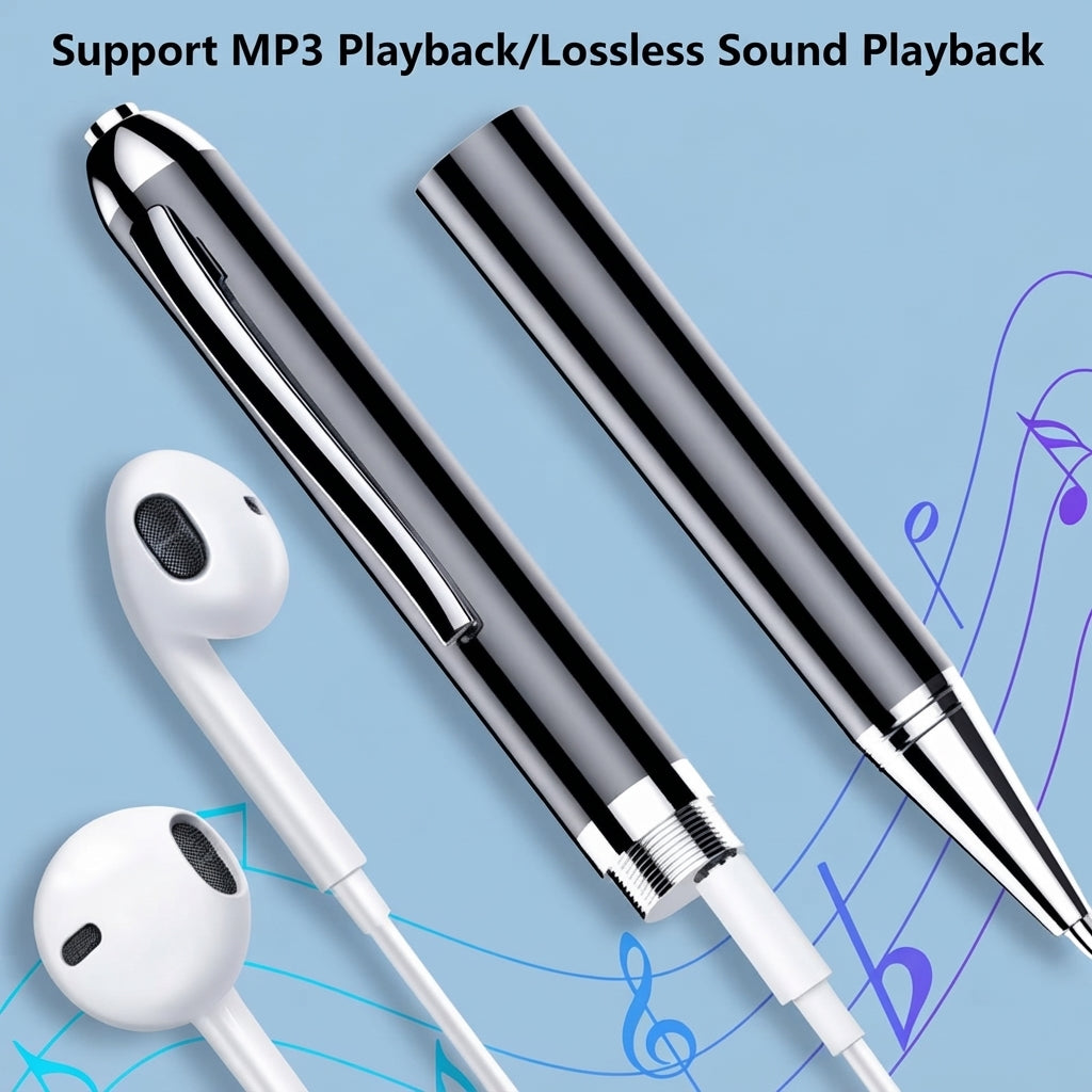 Voice Recorder Pen With Microphone And Rechargeable Battery