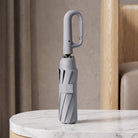 Large folding umbrella with automatic opening design - light gray