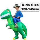 Inflatable costume with water repellent fabric and flexible sizing