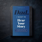 Memory Journal With Guided Questions And Linen Hardcover - blue – for dad