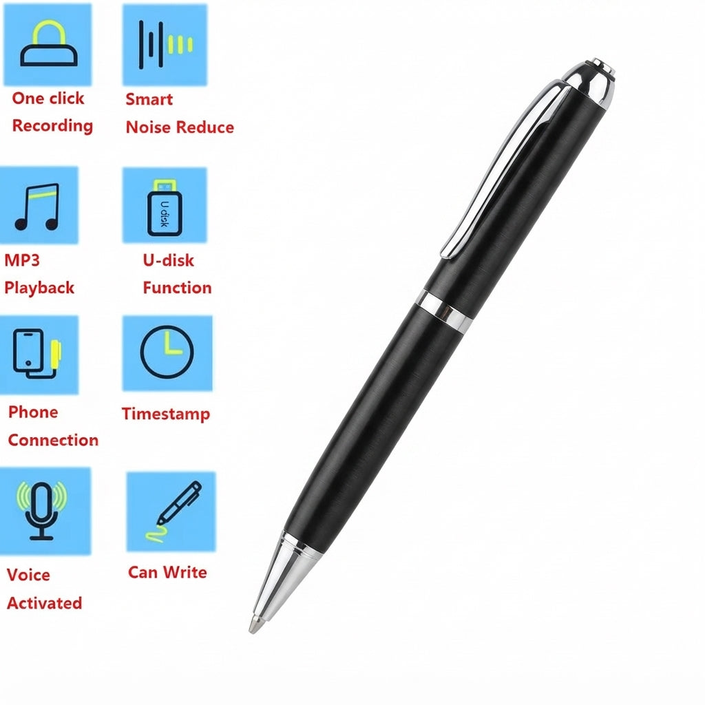 Voice Recorder Pen With Microphone And Rechargeable Battery