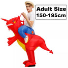 Inflatable costume with water repellent fabric and flexible sizing