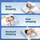 Ergonomic Pillow Memory Foam Neck Support Dual Height