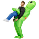 Inflatable costume with water repellent fabric and flexible sizing