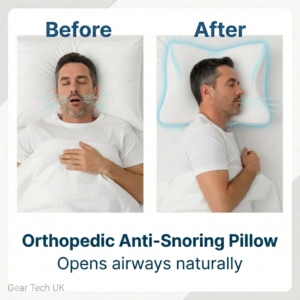 Ergonomic Pillow Memory Foam Neck Support Dual Height