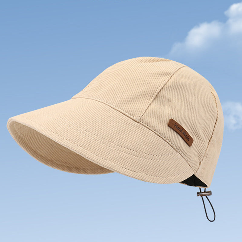 Women's sun hat with wide brim and adjustable fit - beige
