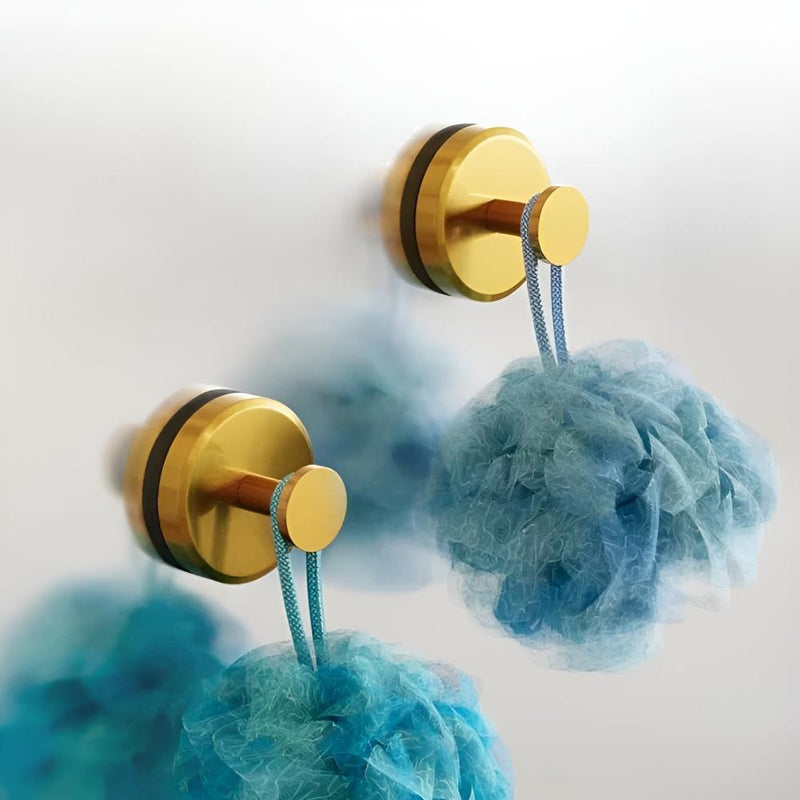 Suction Wall Hooks For Drill Free Home Storage - gold
