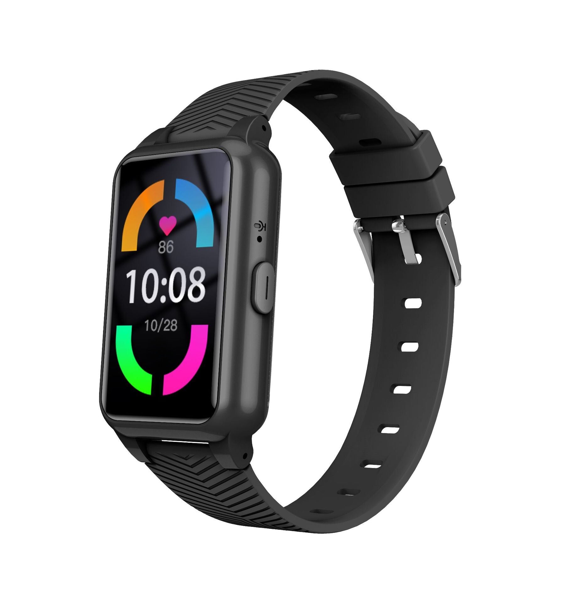 Smartwatch for seniors with GPS fall detection and SOS - black