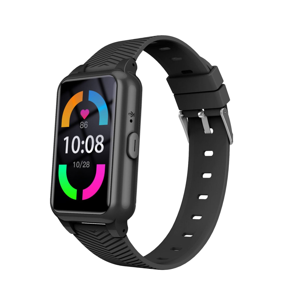 Smartwatch for seniors with GPS fall detection and SOS - black