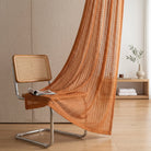 Sheer Window Curtain Panel With Rustic Style