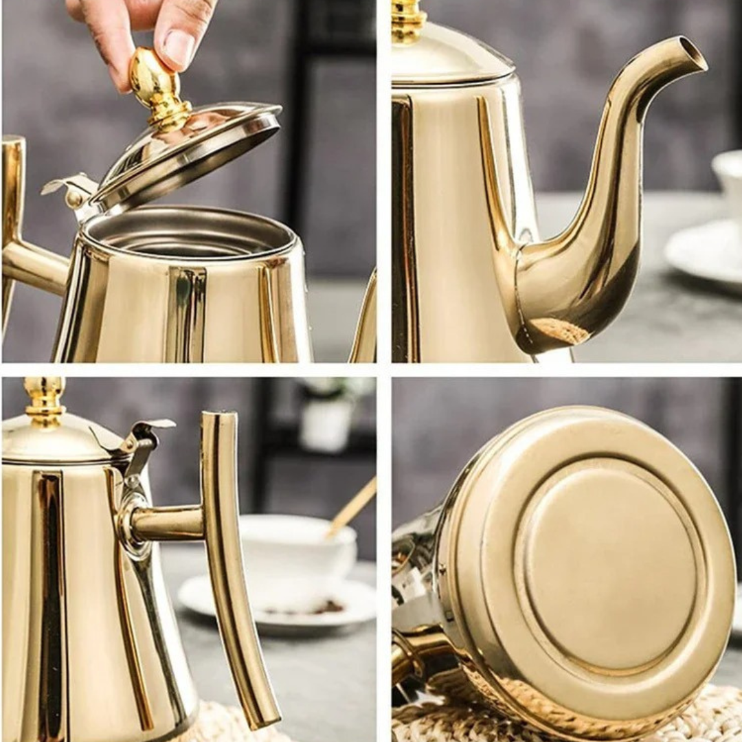 Teapot with Stainless Steel Body and Removable Infuser
