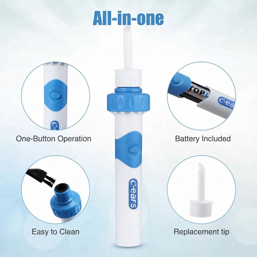 Ear Wax Remover With Silicone Tips And Suction