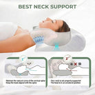 Ergonomic Pillow Memory Foam Contoured Design for Sleep