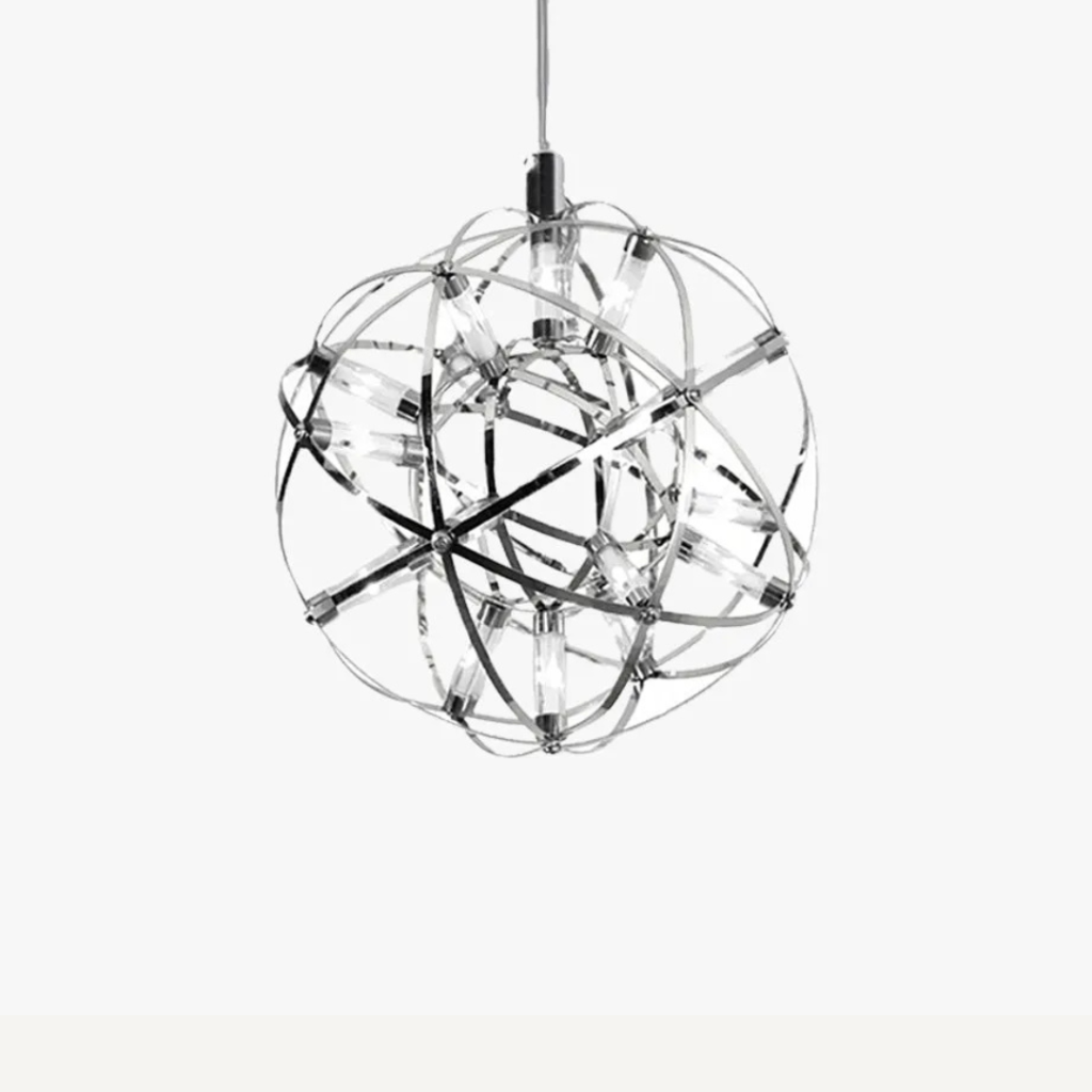 Chandelier light with orb pendants