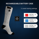 Heated socks with rechargeable battery and fast warming