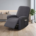 Stretch Armchair Cover With Side Pocket - anthracite drift