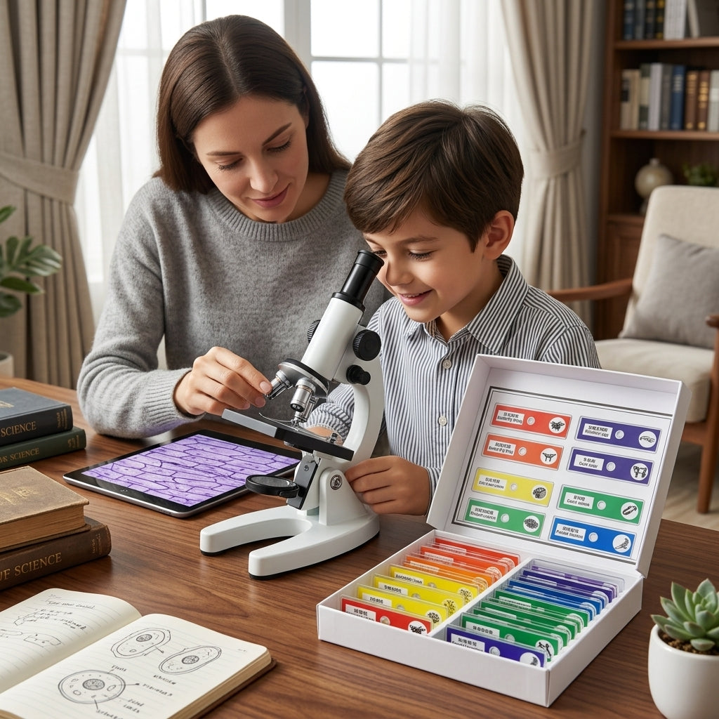 Kids Microscope Portable Specimen Slides STEM Learning