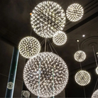 Chandelier light with orb pendants