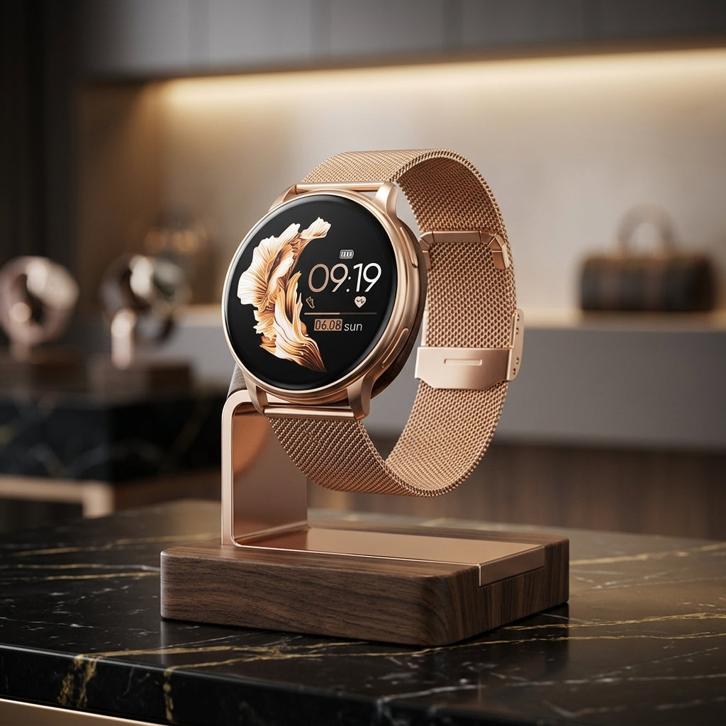 Smartwatch with SOS Calling and Bluetooth Health Monitoring - luxury - rose gold