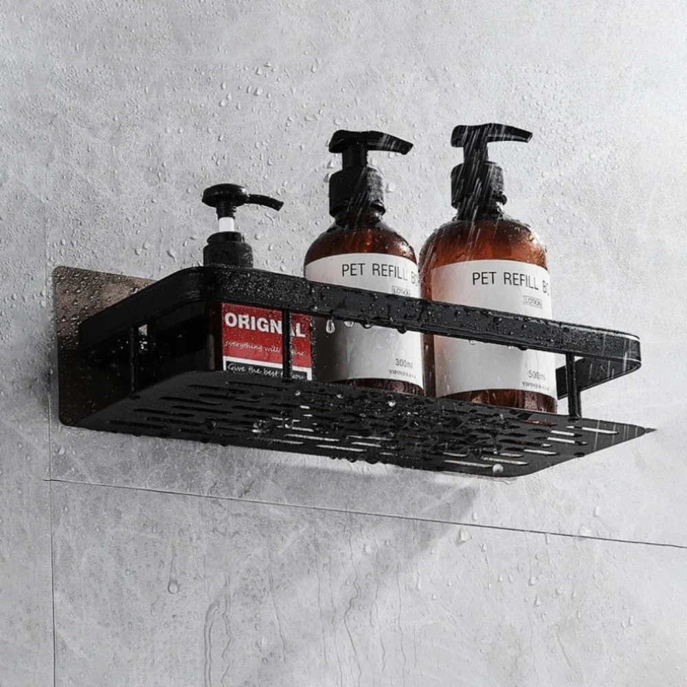 Shower Shelf For Bathroom Corner With Adhesive Fitting