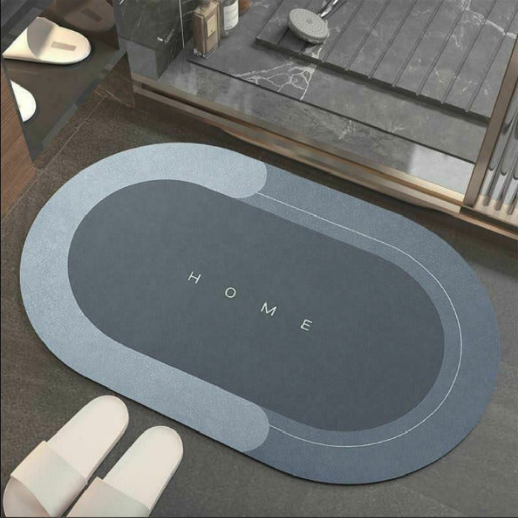 Bathroom Floor Mat with Anti Slip Backing