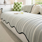 Sofa Seat Cover Geometric Non Slip Summer Design - black border