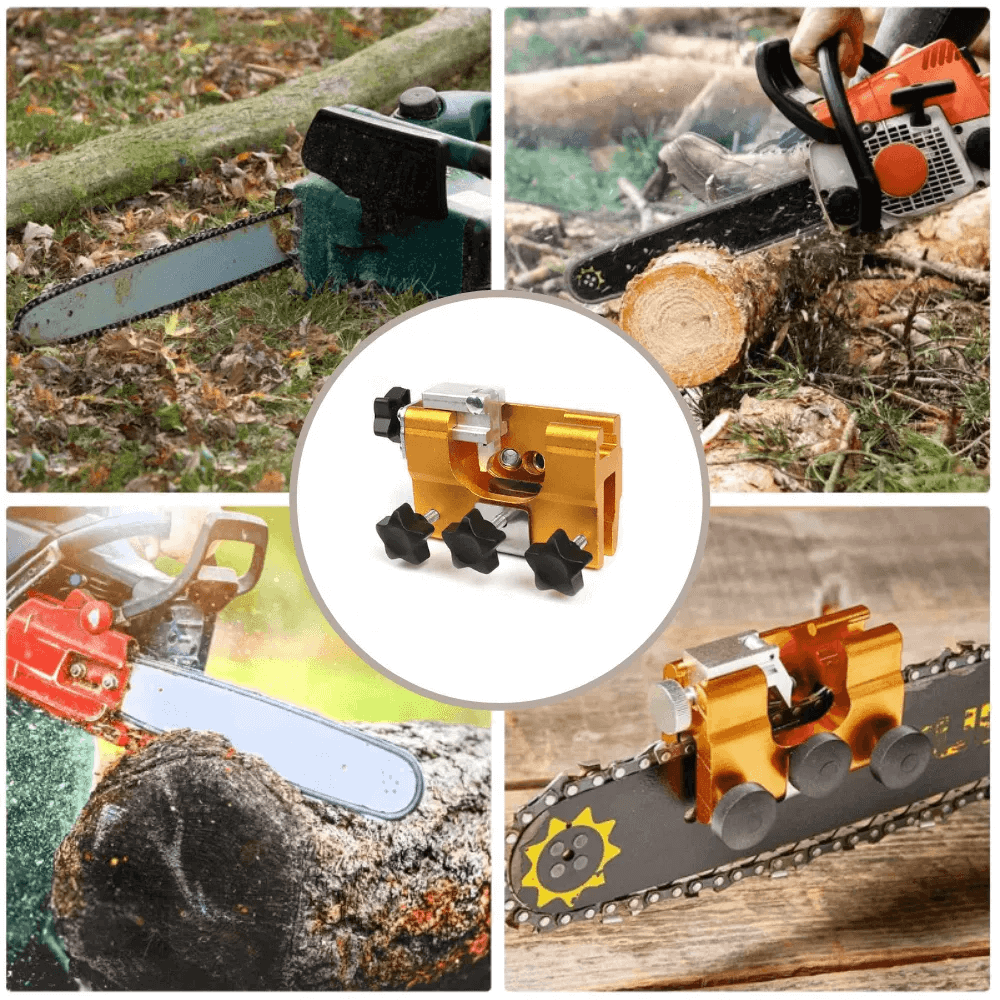 Chainsaw chain sharpener with precision angle guide