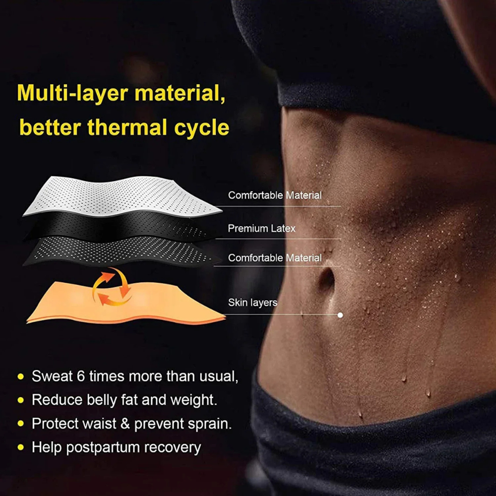 Neoprene waist trainer belt with adjustable compression straps