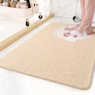 Bath Mat with Quick Dry Non Slip Drainage - yellow