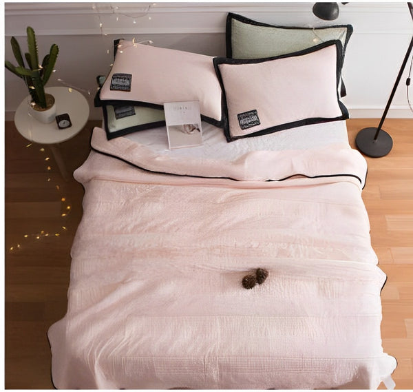 Cooling summer blanket with airy fabric construction