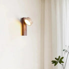 Wall sconce light with rotatable stone shade