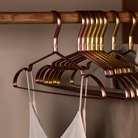 Clothes Hangers Slim Non-Slip Aluminium Set of Ten
