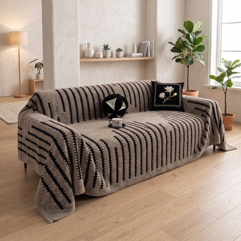 Sofa Cover With Anti Slip Design - taupe harmony
