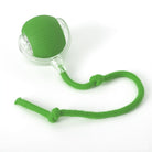 Dog toy with rolling ball and moving tail - green