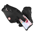 Heated winter gloves with adjustable heat settings and wind protection