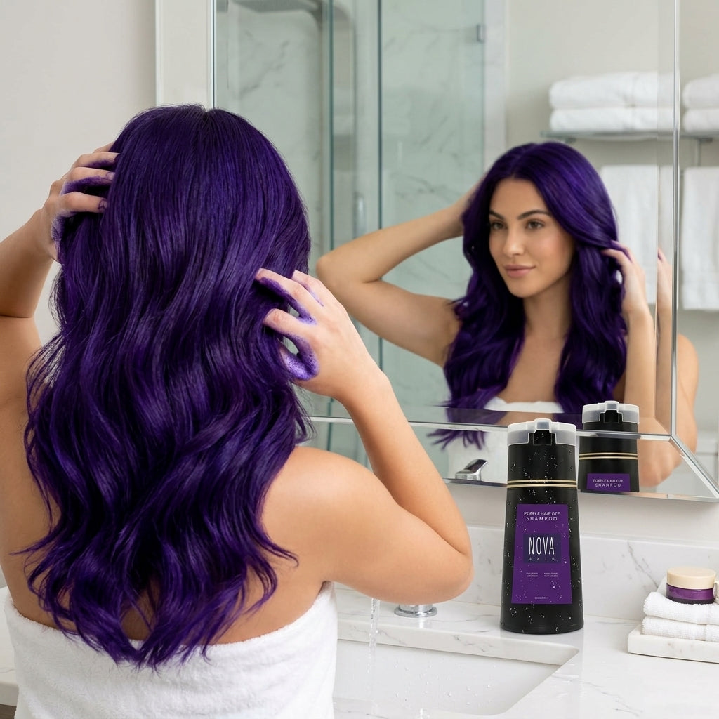 Dye shampoo for quick hair refresh and root coverage
