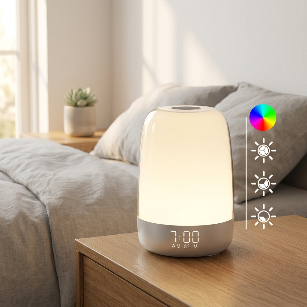 Alarm Clock Lamp Sunrise Sunset Sounds Night Light