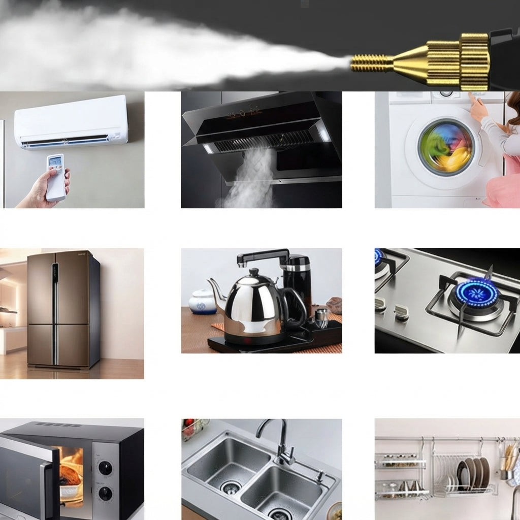 Steam Cleaner With Six Speed Settings And Three Brush Heads