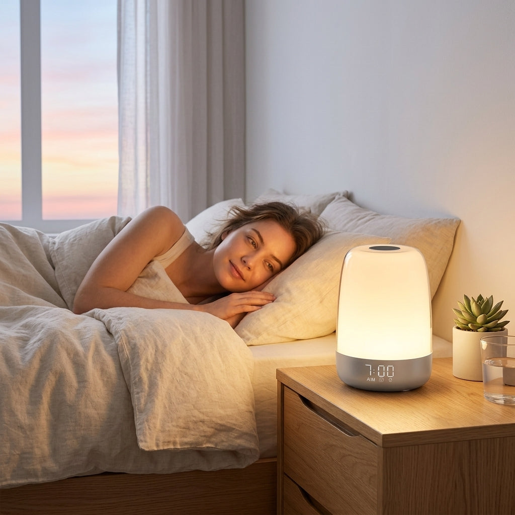 Alarm Clock Lamp Sunrise Sunset Sounds Night Light