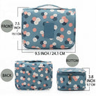 Toiletry bag with multiple compartments and hanging hook