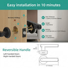 Smart door lock with fingerprint access and digital keypad